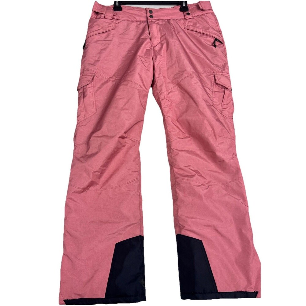 Tesla Womens Snow Ski Pants XL Pink Insulated Waterproof Winter Cargo Outdoor